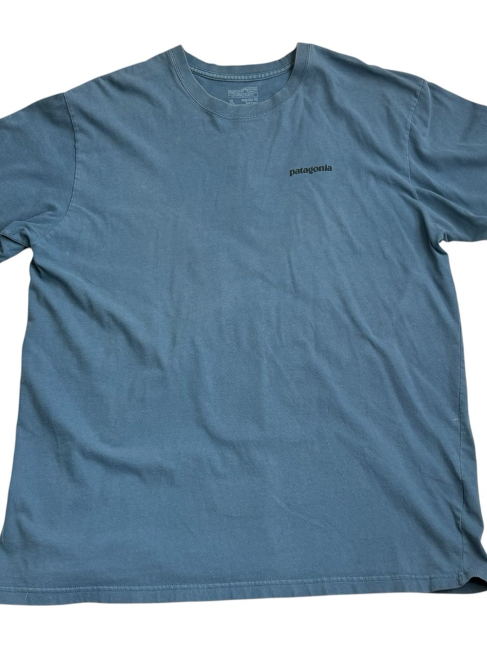 Patagonia Graphic T Shirt Mens XL Blue Organic Cotton Logo Outdoor Tee Hiking - Picture 3 of 11